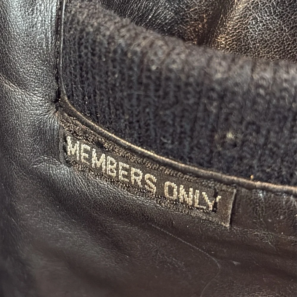 Vintage Members Only Soft Leather Motorcycle Bomber Jacket Size 44 Medium